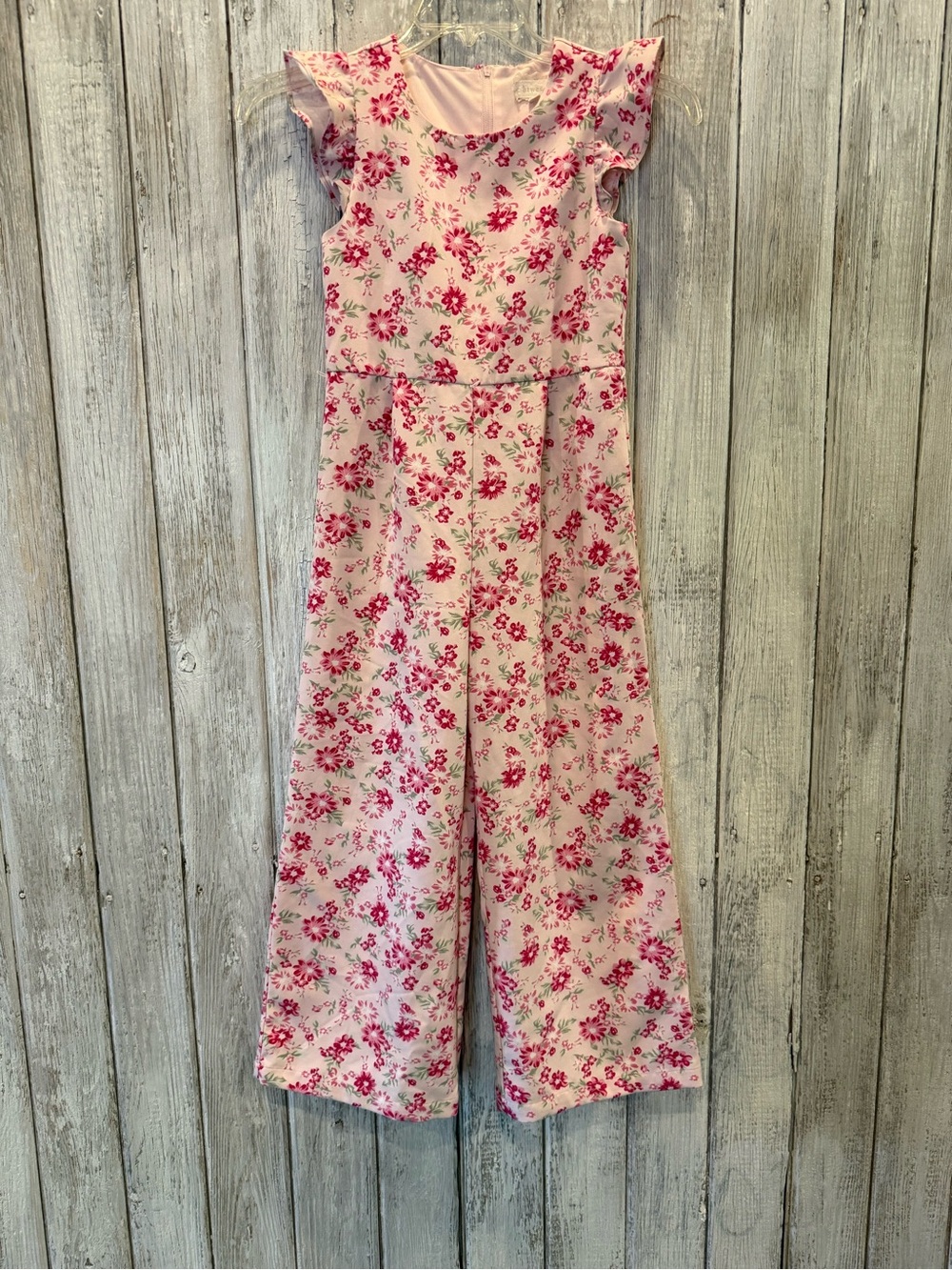 Btween Floral Pink Wide-Leg Jumpsuit